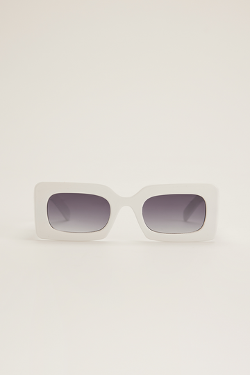 NA-KD Accessories Solglasögon med stora chunky bågar - White