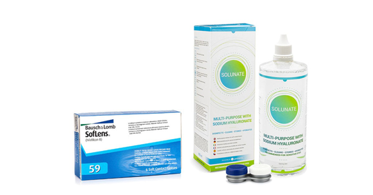 SofLens 59 (6 linser) + Solunate Multi-Purpose 400 ml med linsetui
