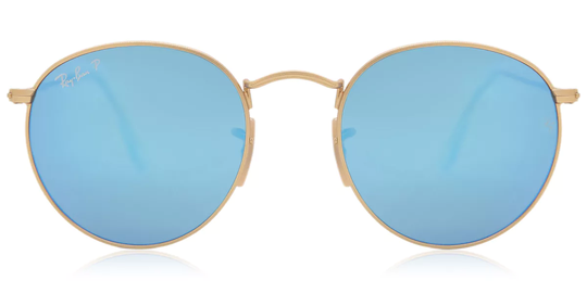Ray-Ban RB3447 Round Flash Lenses Polarized Solglasögon