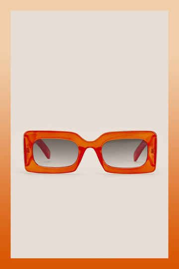 NA-KD Accessories Solglasögon med stora chunky bågar - Orange