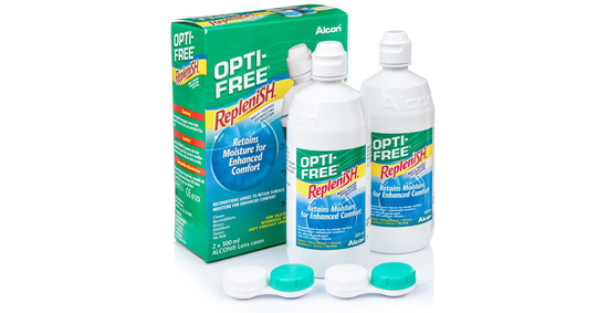 OPTI-FREE RepleniSH 2 x 300 ml med linsetuier