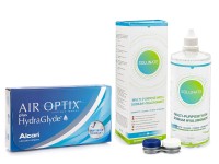 Air Optix Plus Hydraglyde (6 linser) + Solunate Multi-Purpose 400 ml med linsetui