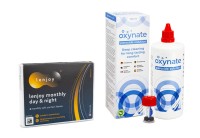 Lenjoy Monthly Day & Night (3 linser) + Oxynate Peroxide 380 ml med linsetui