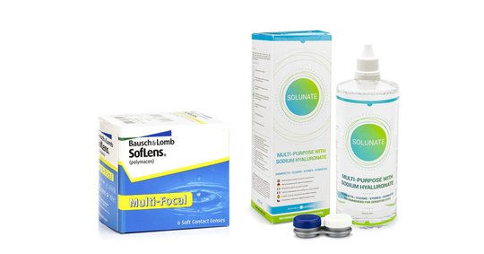 SofLens Multi-Focal (6 linser) + Solunate Multi-Purpose 400 ml med linsetui