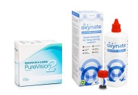 PureVision 2 (6 linser) + Oxynate Peroxide 380 ml med linsetui