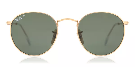 Ray-Ban RB3447 Round Metal Polarized Solglasögon