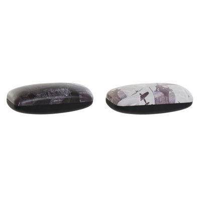 Glasögonfodral DKD Home Decor Metall (3 pcs) (16 x 7 x 5.5 cm)