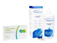 Lenjoy Monthly Comfort (6 linser) + Vantio Multi-Purpose 360 ml med linsetui