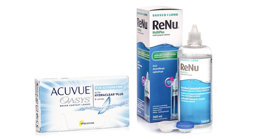 Acuvue Oasys for Astigmatism (6 linser) + ReNu MultiPlus 360 ml med linsetui