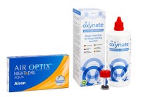 Air Optix Night & Day Aqua (6 linser) + Oxynate Peroxide 380 ml med linsetui
