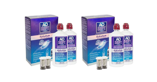 AOSEPT PLUS med Hydraglyde 4 x 360 ml med linsetui