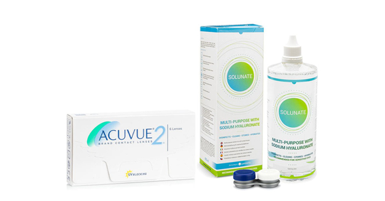Acuvue 2 (6 linser) + Solunate Multi-Purpose 400 ml med linsetui