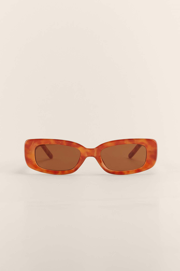 NA-KD Accessories Solglasögon Med Retrobågar - Brown
