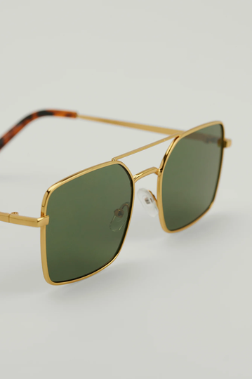 NA-KD Accessories Återvunna solglasögon med vid båge - Green