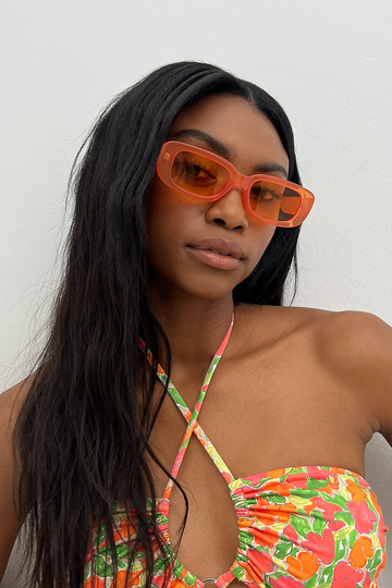 NA-KD Accessories Skimmrande solglasögon - Orange