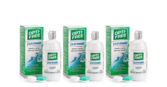 OPTI-FREE PureMoist 3 x 300 ml med linsetuier