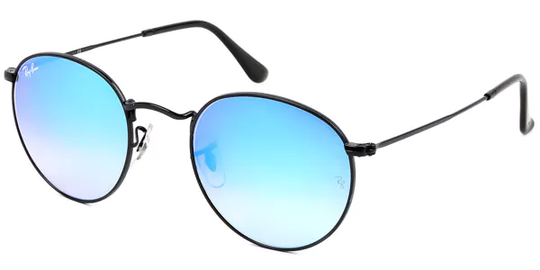 Ray-Ban RB3447 Round Flash Lenses Gradient Solglasögon