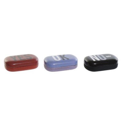 Fall DKD Home Decor Linser Blå Brun Svart (3 pcs)