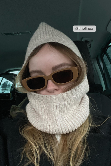 NA-KD Accessories Breda Solglasögon Med Retrobågar - Beige
