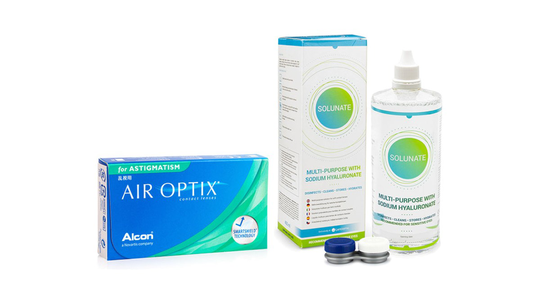 Air Optix for Astigmatism (6 linser) + Solunate Multi-Purpose 400 ml med linsetui