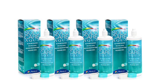SOLOCARE AQUA 4 x 360 ml med linsetuier