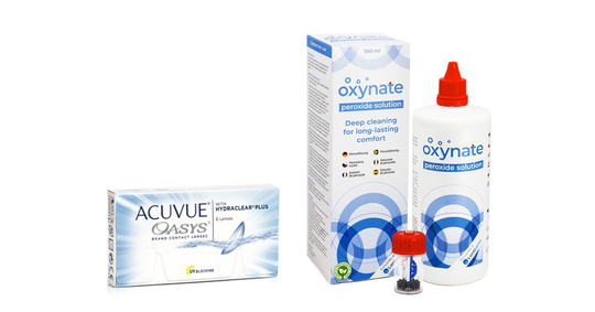 Acuvue Oasys (6 linser) + Oxynate Peroxide 380 ml med linsetui