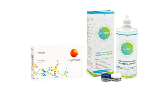 Proclear Compatibles Sphere CooperVision (6 linser) + Solunate Multi-Purpose 400 ml med linsetui