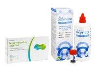 Lenjoy Monthly Comfort (6 linser) + Oxynate Peroxide 380 ml med linsetui