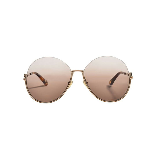 Chloé Sunglasses in Gold Metal Brun, Dam