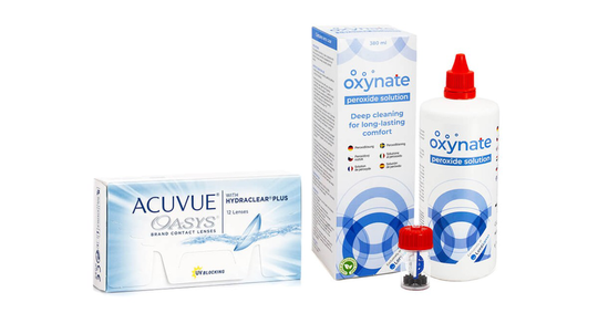Acuvue Oasys (12 linser) + Oxynate Peroxide 380 ml med linsetui