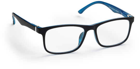 Lix by Haga Läsglas +1.5 Stockholm Matt Black/Blue 1st