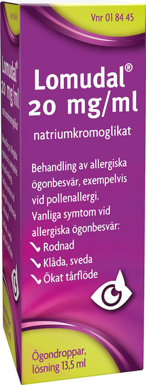 Lomudal® Ögondroppar, lösning 20mg/ml Droppflaska, 13,5ml