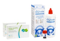 Lenjoy Monthly Comfort (12 linser) + Oxynate Peroxide 380 ml med linsetui