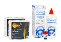 Lenjoy Monthly Day & Night (12 linser) + Oxynate Peroxide 380 ml med linsetui