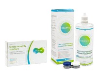 Lenjoy Monthly Comfort (6 linser) + Solunate Multi-Purpose 400 ml med linsetui
