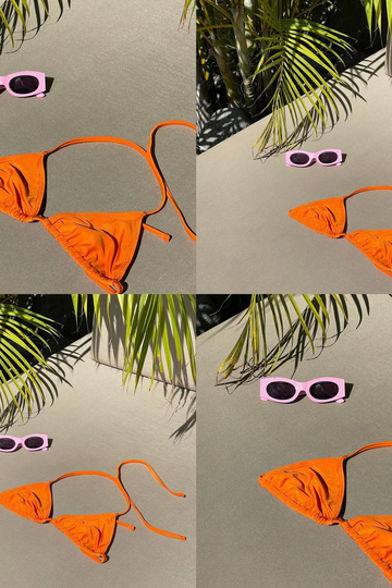 NA-KD Accessories Ovala solglasögon i plast - Pink