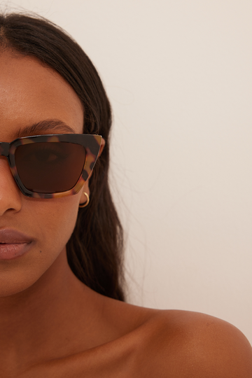 NA-KD Accessories Basic fyrkantiga solglasögon - Brown